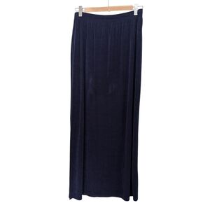 Weekenders Maxi Skirt Navy Blue XL Slinky Non Wrinkle Travel Skirt